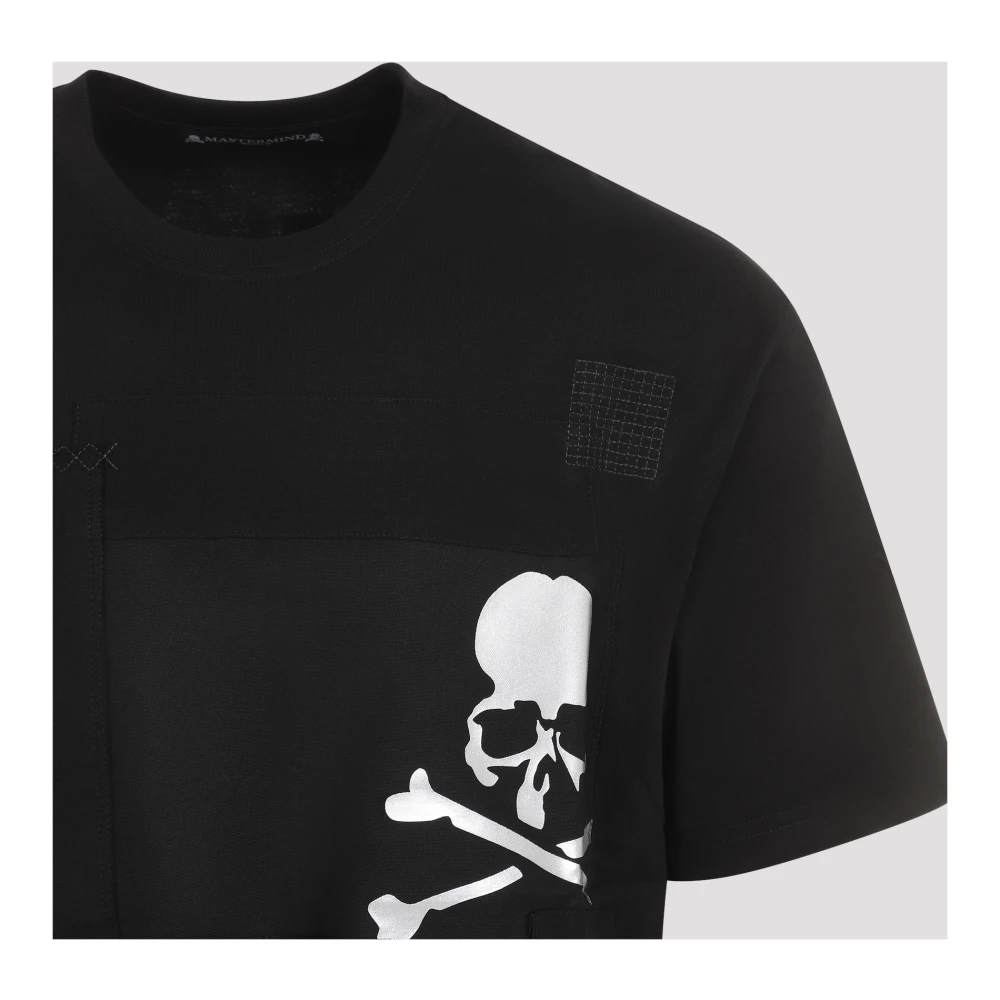 Mastermind World Zwart Patchwork T-shirt Black Heren