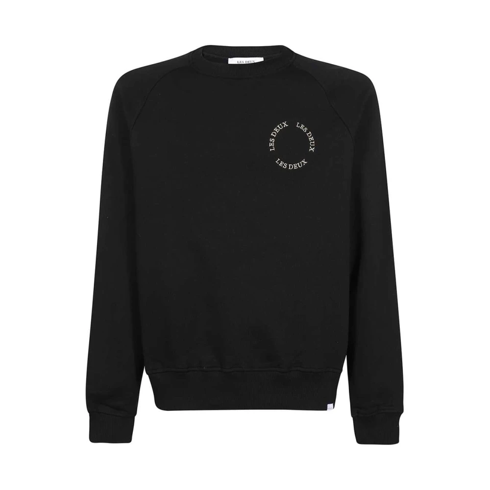 Les Deux Katoenen Crew-Neck Sweatshirt Black Heren