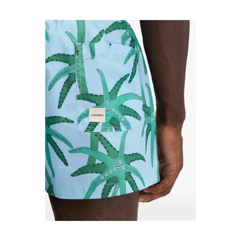 Jacquemus Blauwe Aqua Strandkleding met Voorzak Blue Heren