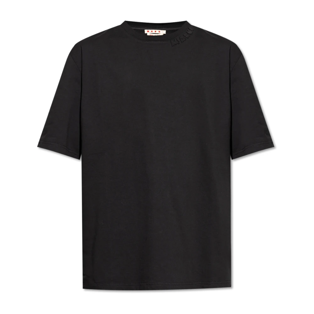 Marni Hombre Negro - Camiseta Con Logo - Tops - L