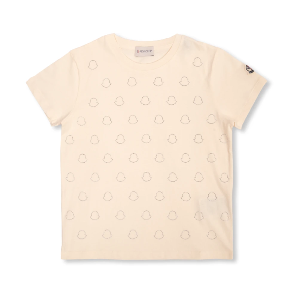 Moncler T-shirt med logotyp Beige, Unisex