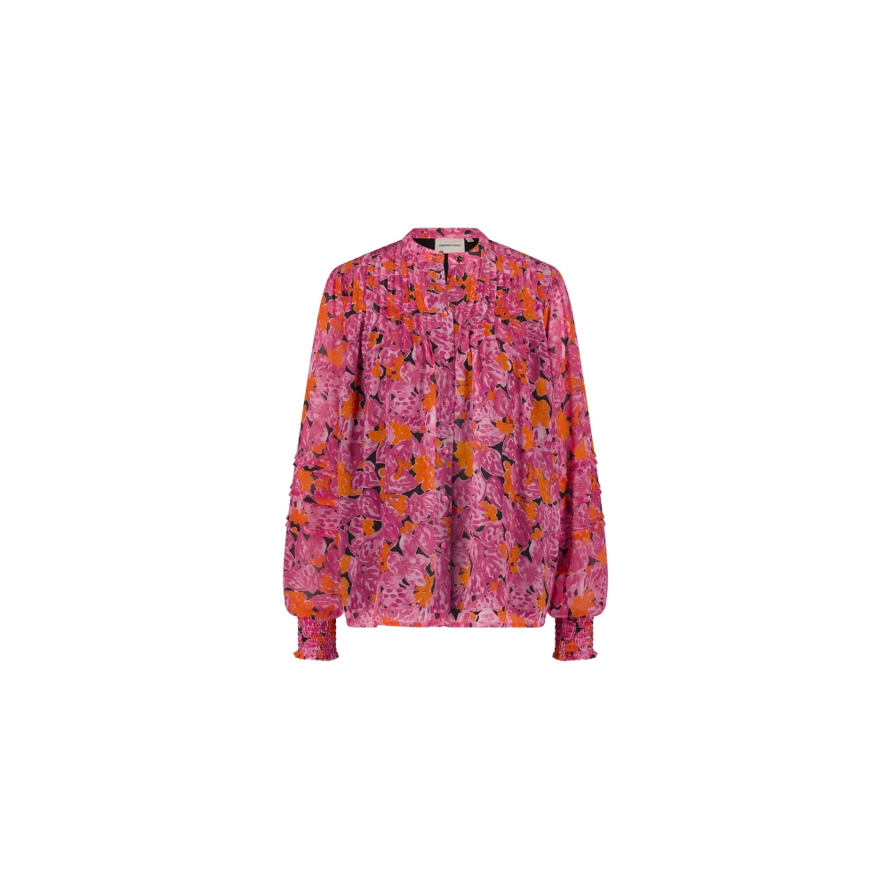 Fabienne Chapot Flowy Ballonmouw Blouse Pink Dames