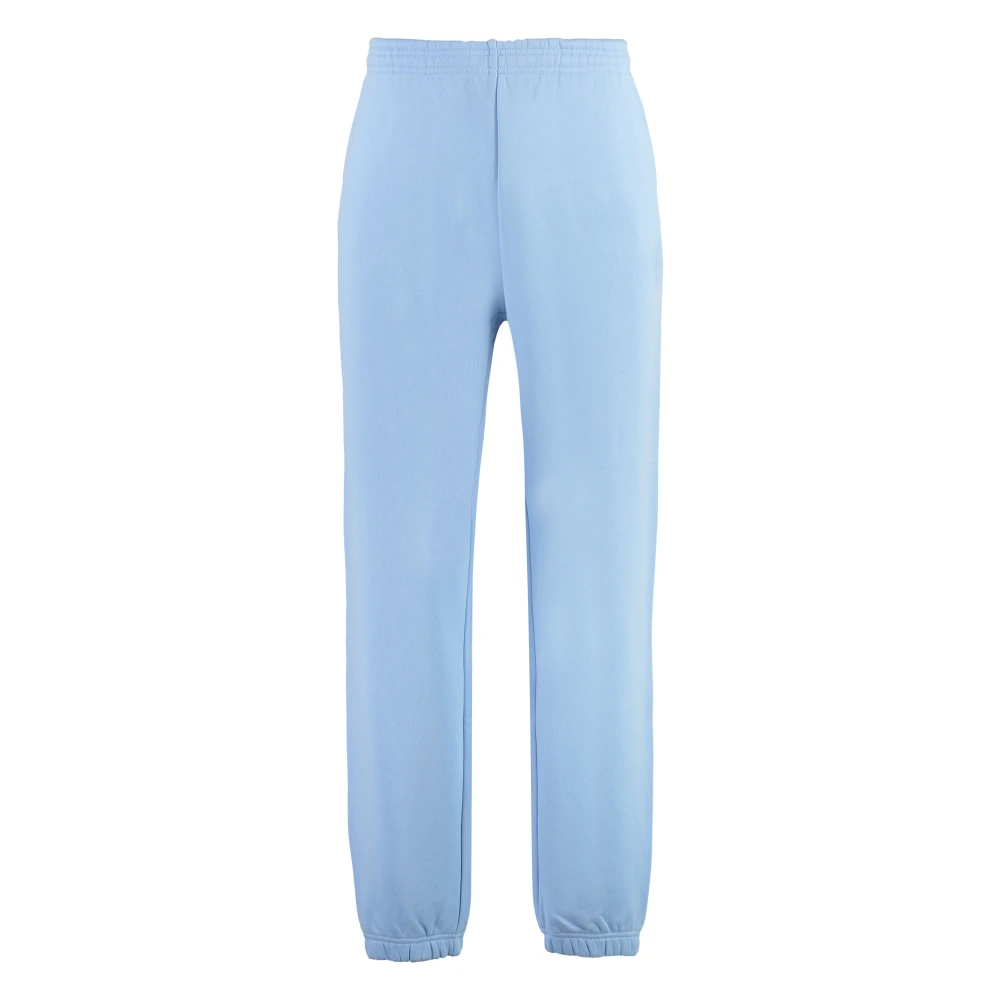 Sporty & Rich Lacoste Katoenen trainingsbroek Blue Heren