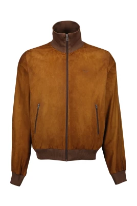 Suede Blouson Jacket