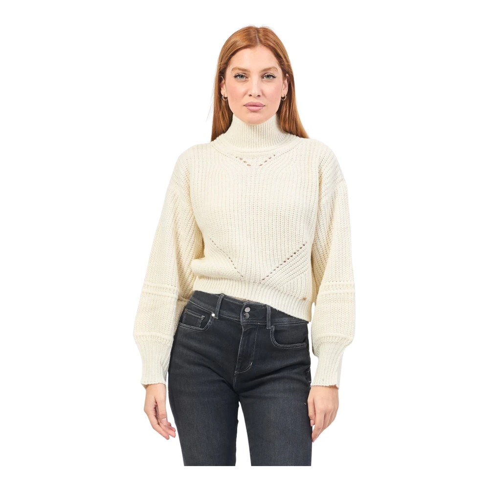 Gaudi Witte trui met hoge hals White Dames