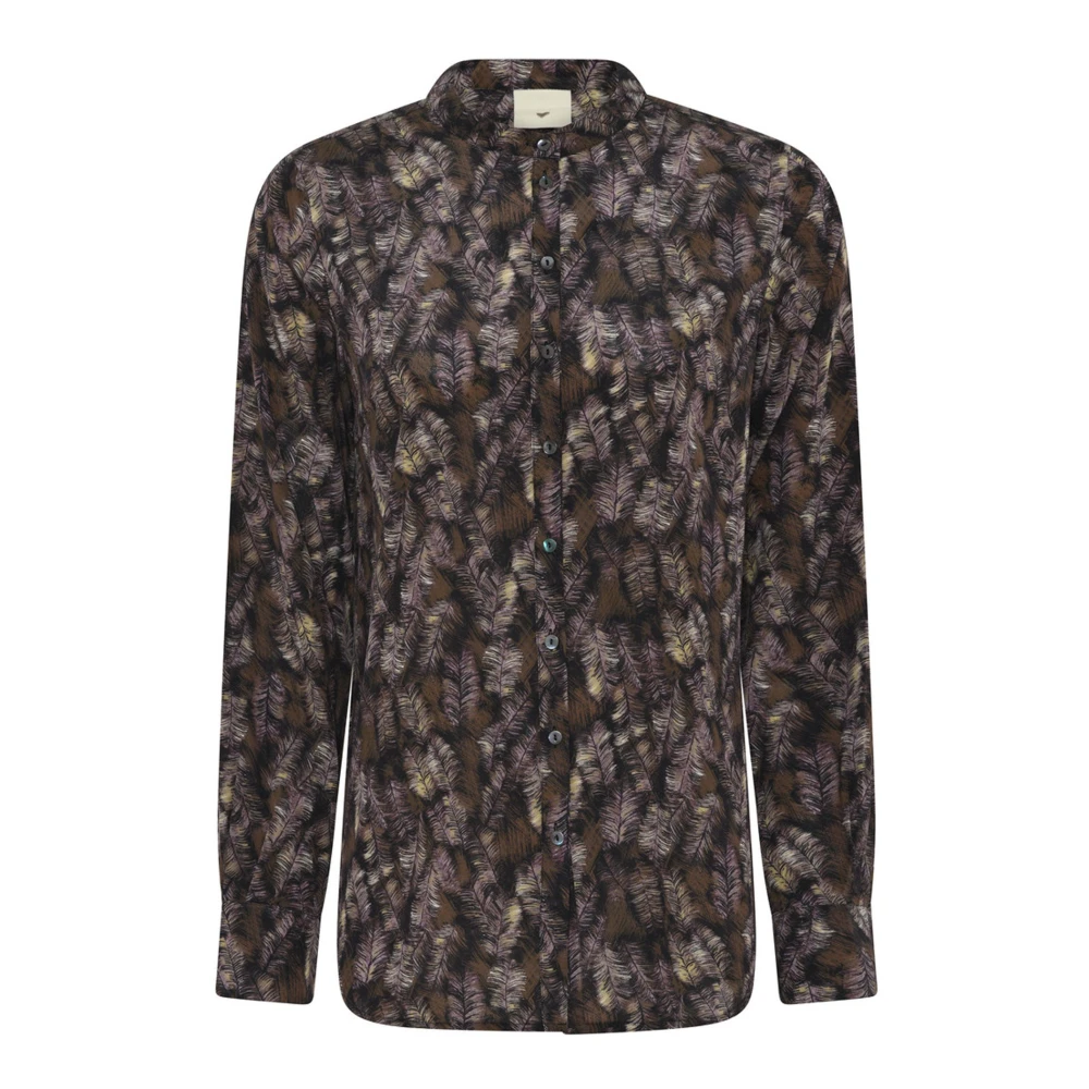 Heartmade Women's Multicolor Shirts, Xs, Elegant Maple Shirt With Feather Detail