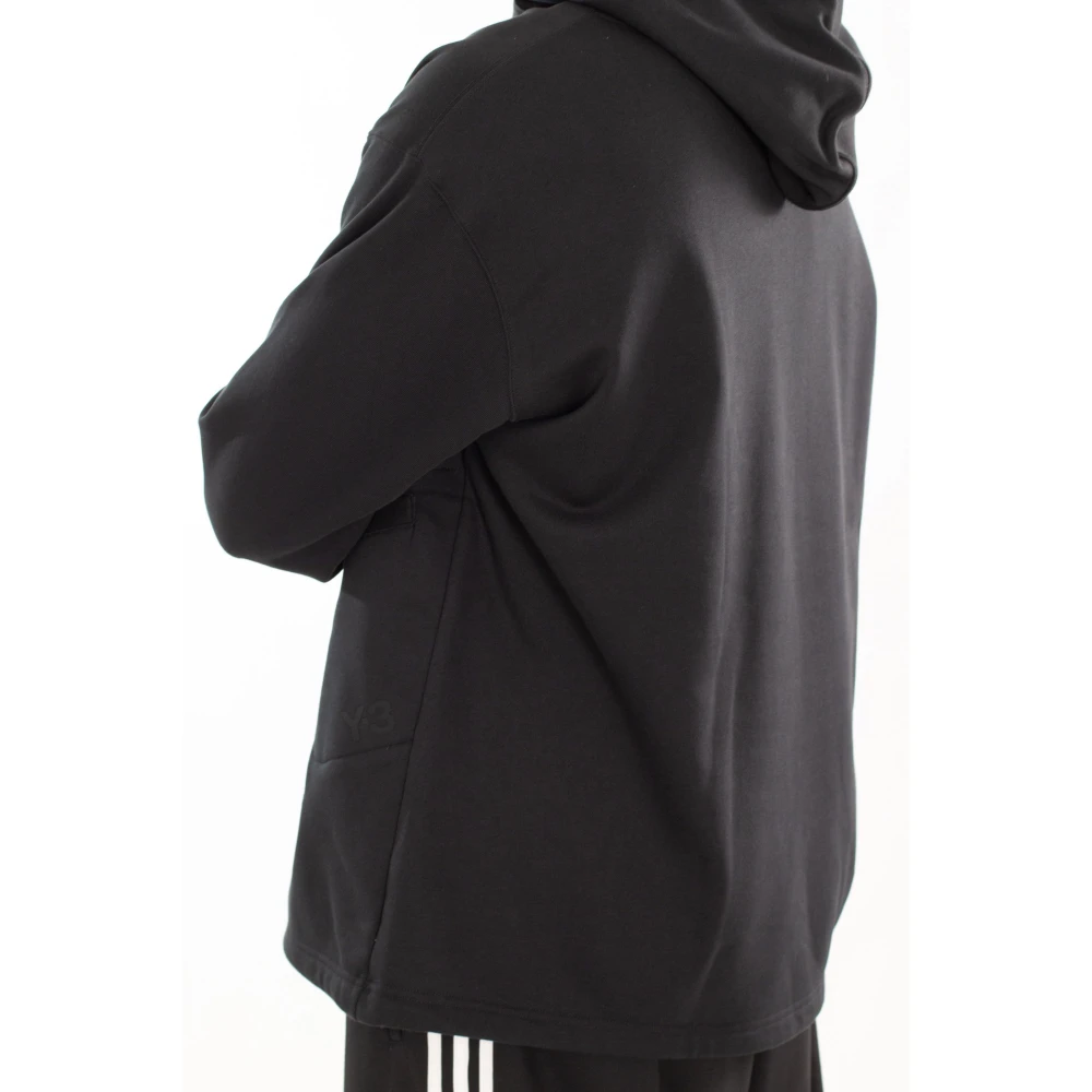 Y-3 Zwarte Oversized Hoodie met Zakken Black Heren