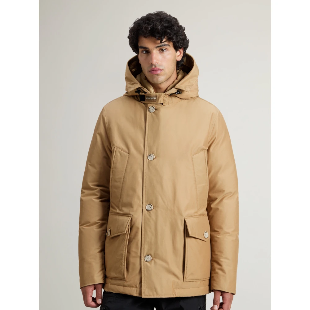 Woolrich Beige Donsjas Waterbestendig Beige Heren