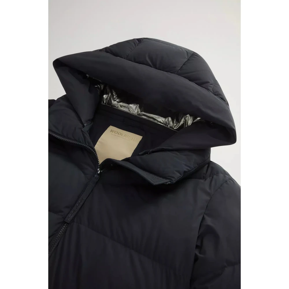 Woolrich Aurora Long Down Stretch Parka Black Dames