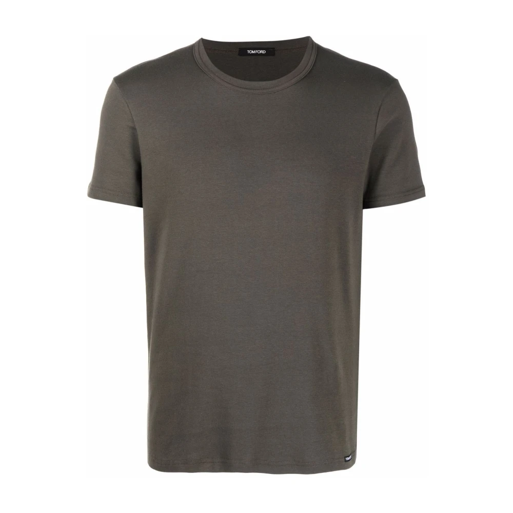 Tom Ford Groene Stretch-Fit T-shirt en Polo Green Heren