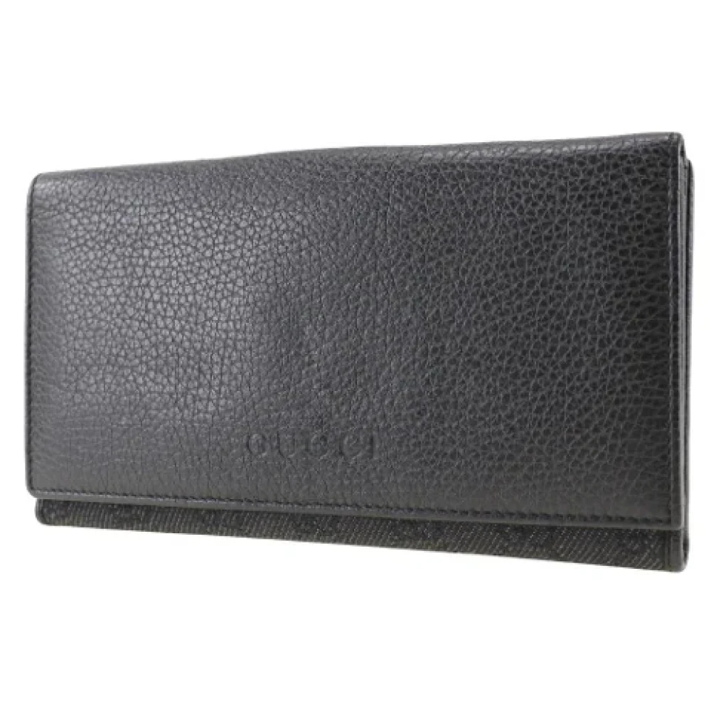 Gucci Vintage Pre-owned Leather wallets Black Dames