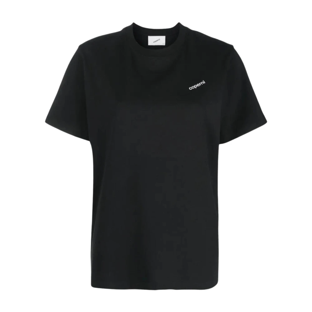 Coperni Zwart Logo T-Shirt Genderneutraal Ronde hals Black Heren