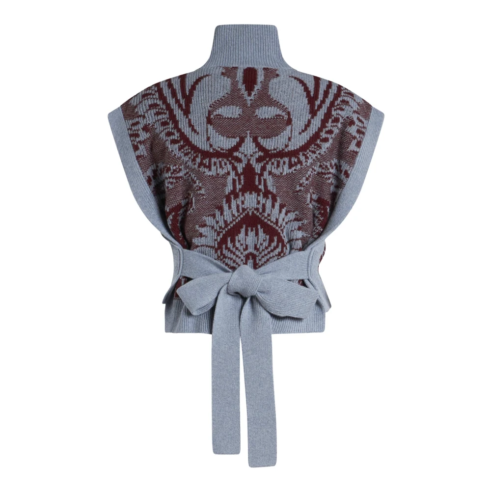 ETRO Heldere Blauwe Hoge Hals Sweatshirt Blue Dames