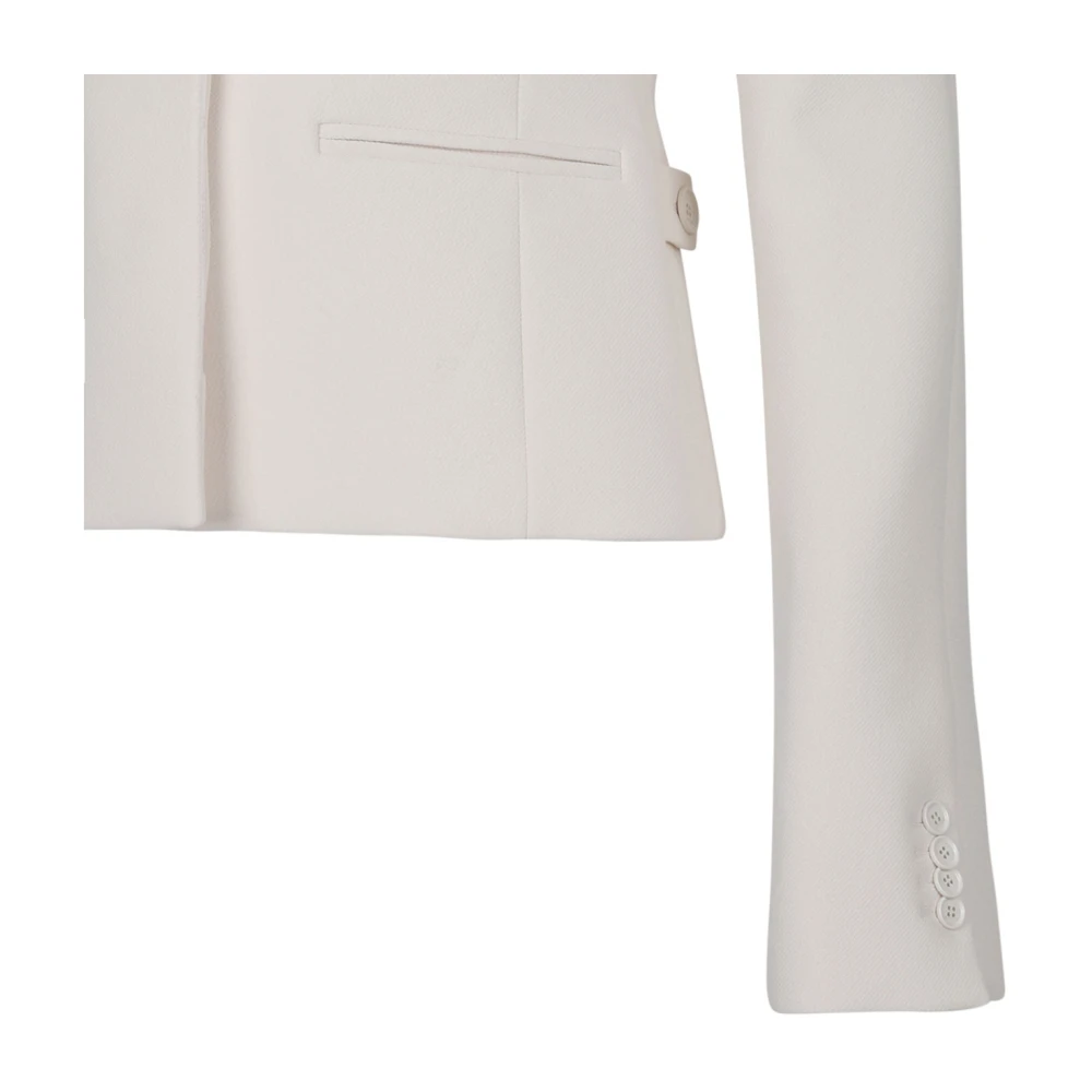 Courrèges Beige Getailleerd Jasje met Uitlopende Mouwen Beige Dames