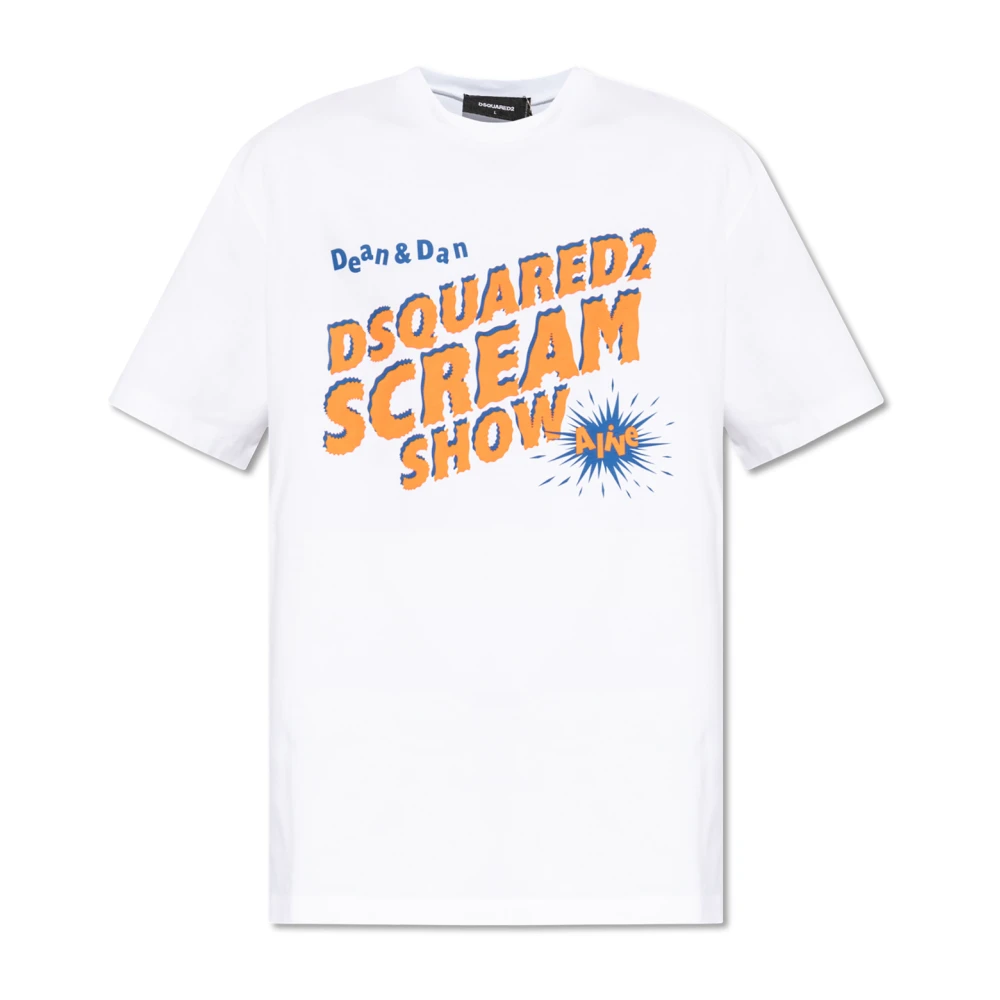 Dsquared2 T-shirt met logo White Heren