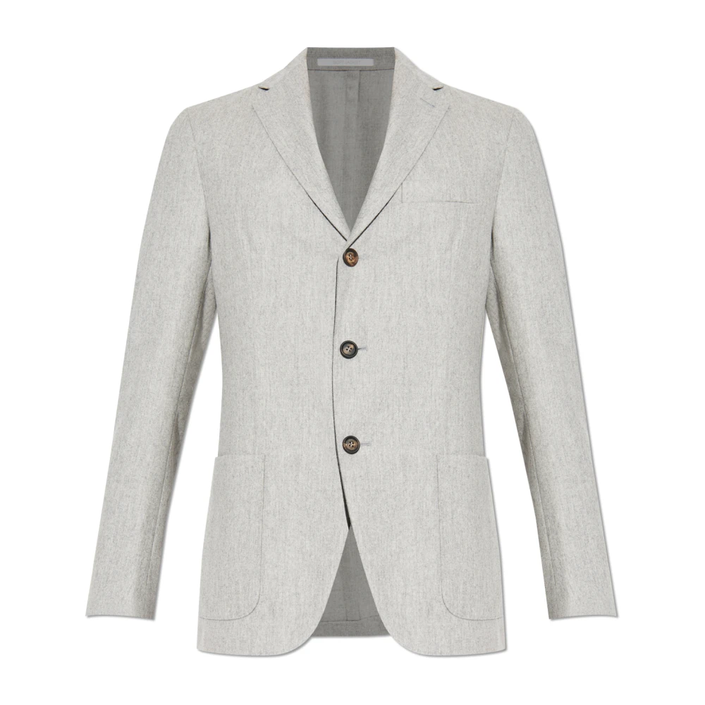 Eleventy Mannelijk Grijs Wollen Blazer