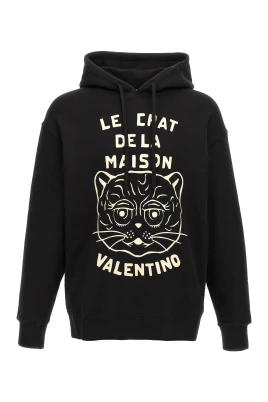 Cotton Sweatshirt With Le Chat De La Maison Patch