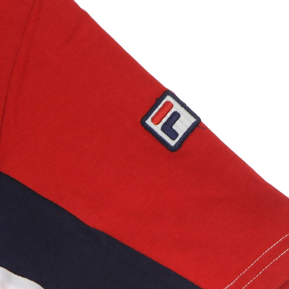 Fila Cropped Tee Bright White Rood Blauw Multicolor Dames