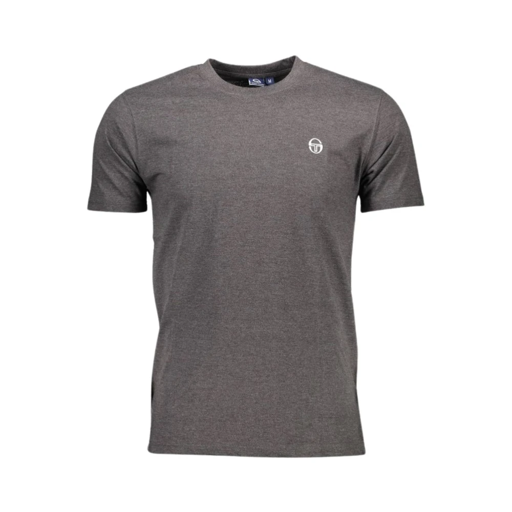 Sergio Tacchini Geborduurd Logo Ronde Hals T-Shirt Gray Heren