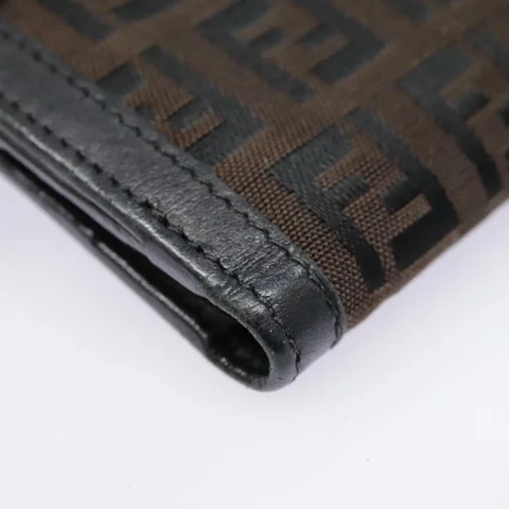 Fendi Vintage Pre-owned Canvas wallets Brown Heren