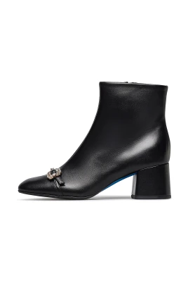 Jeweled Buckle Ankle Boots