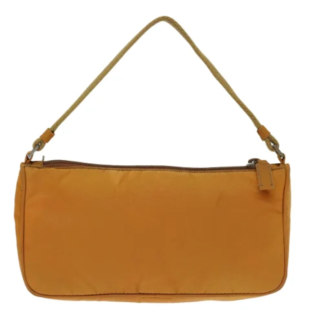 Prada Vintage Pre-owned Nylon pouches Orange Dames