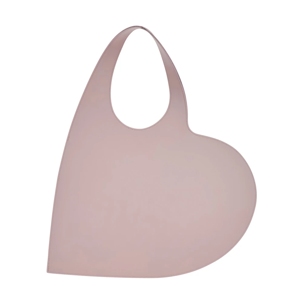 Coperni Roze Hart Logo Print Leren Schoudertas Pink Dames
