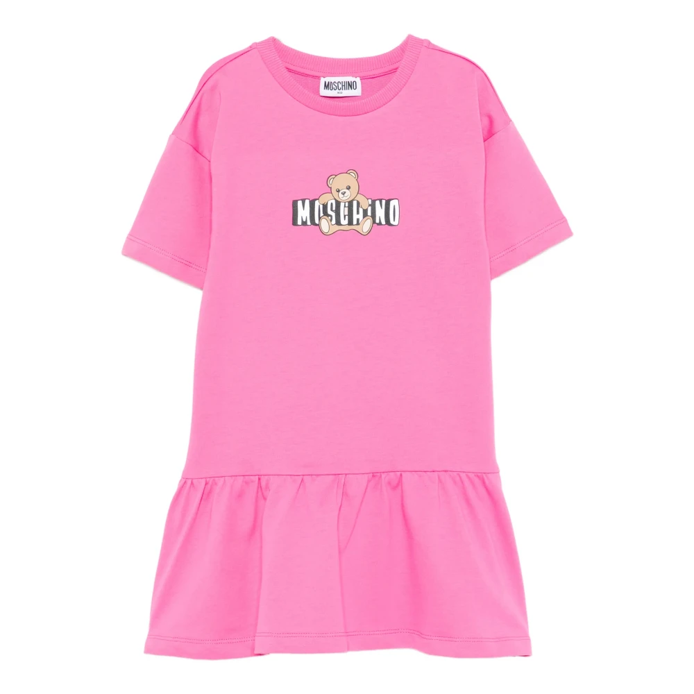 Moschino Women's Pink Logo Print Dress