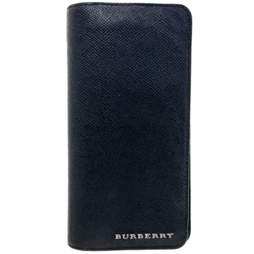Burberry Vintage Pre-owned Leather wallets Black Dames