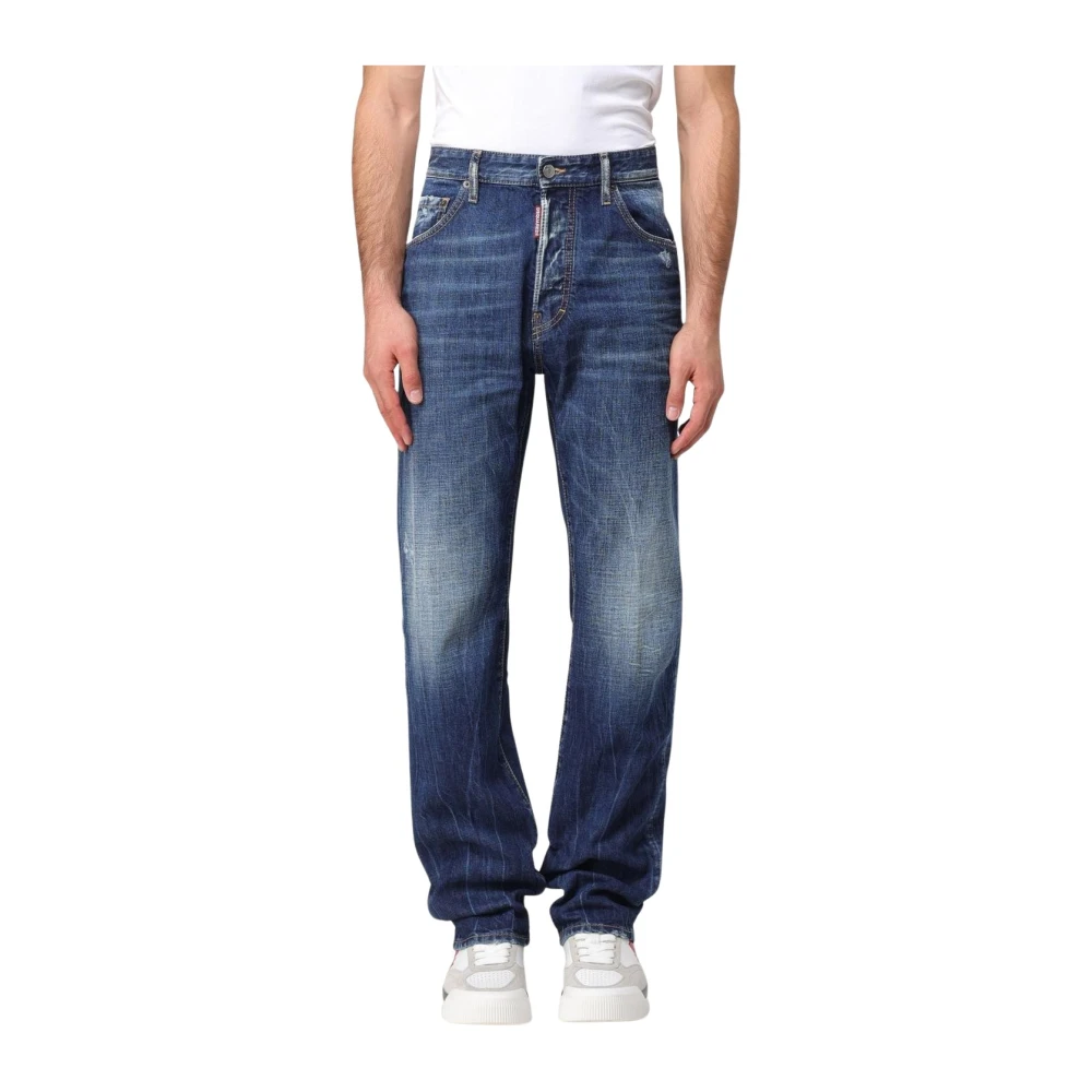 Dsquared2 Men's Blue Stylish Relaxed Fit Denim Jeans