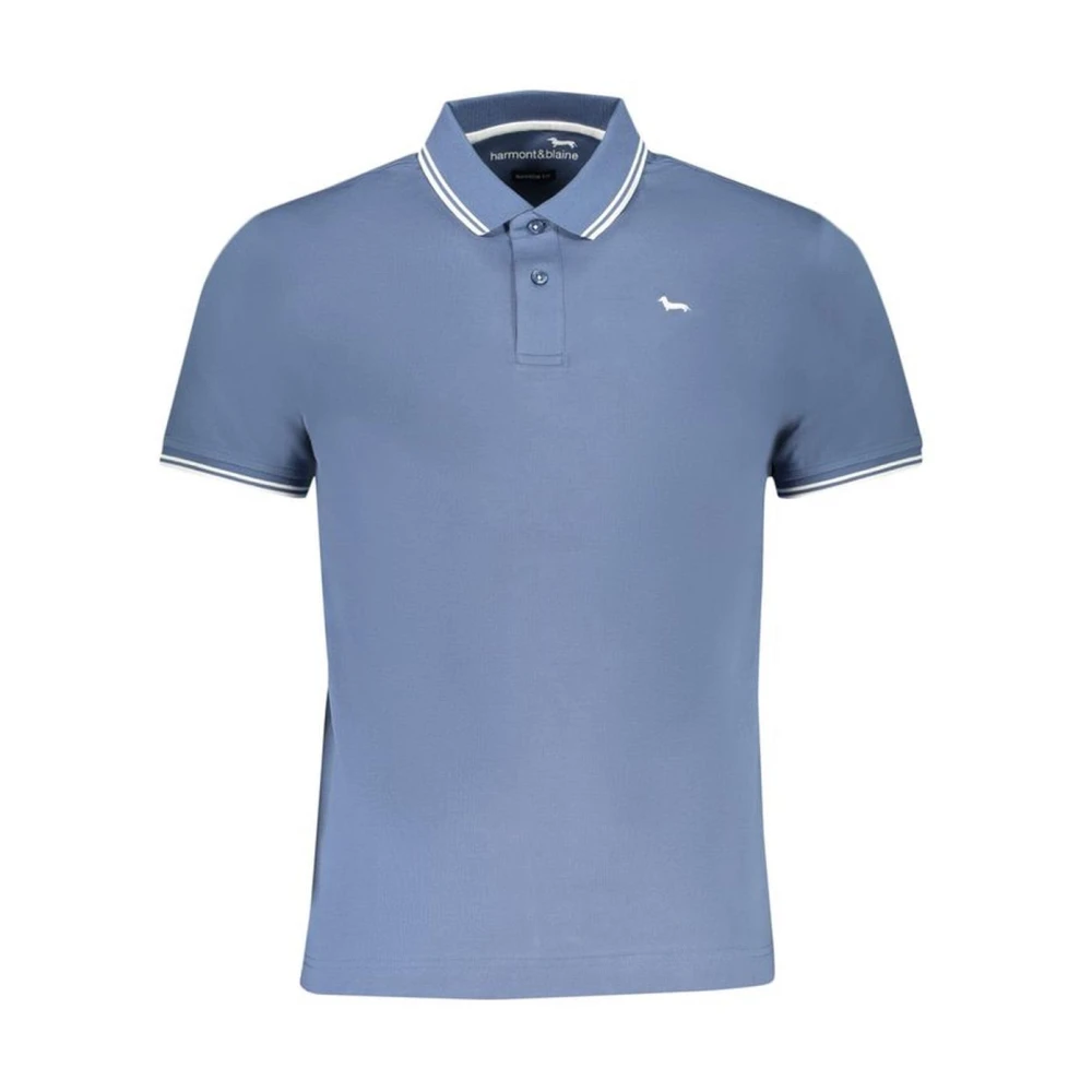 Harmont & Blaine Blauw Katoenen Poloshirt met Logo Blue Heren