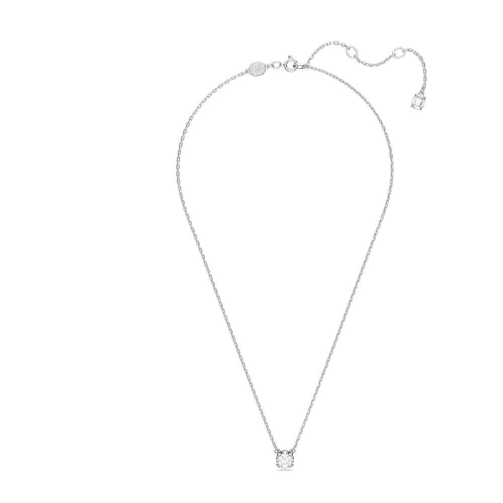 Swarovski Women's White Pendant Round Cut Stilla Necklace