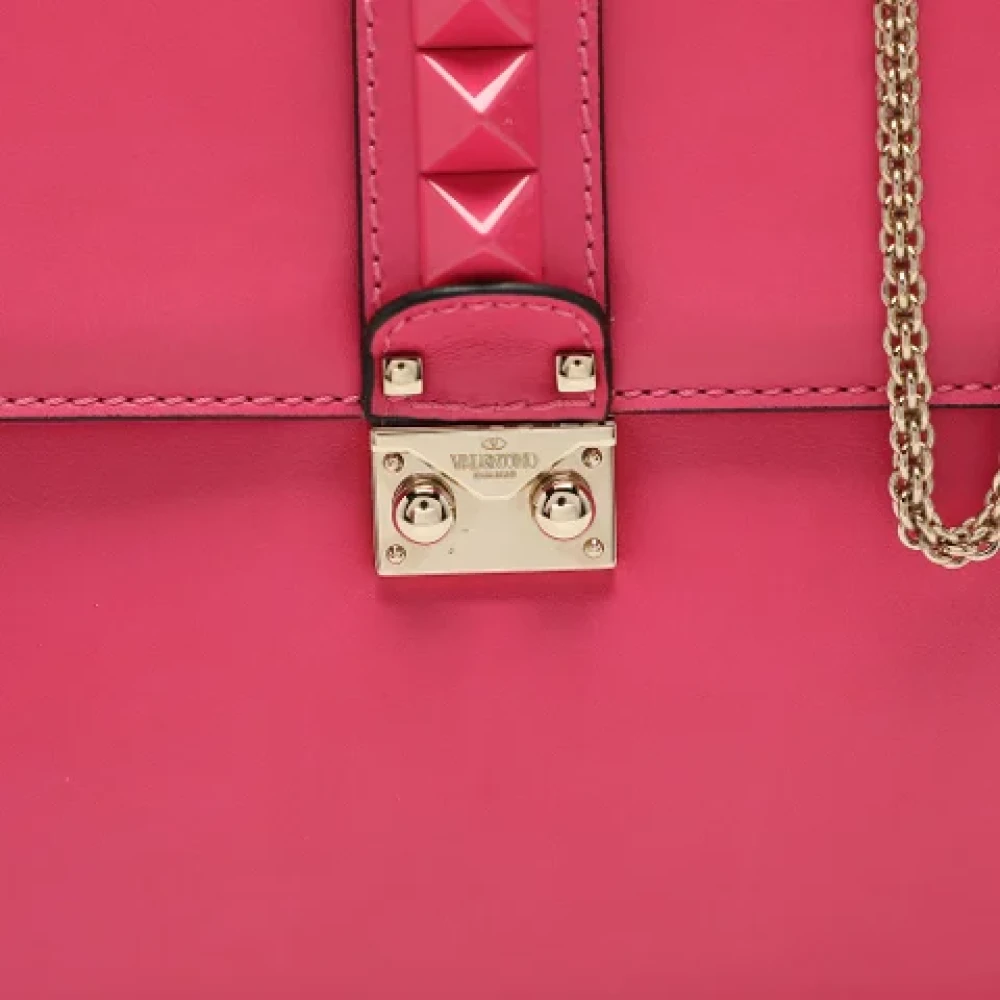 Valentino Vintage Pre-owned Leather shoulder-bags Pink Dames