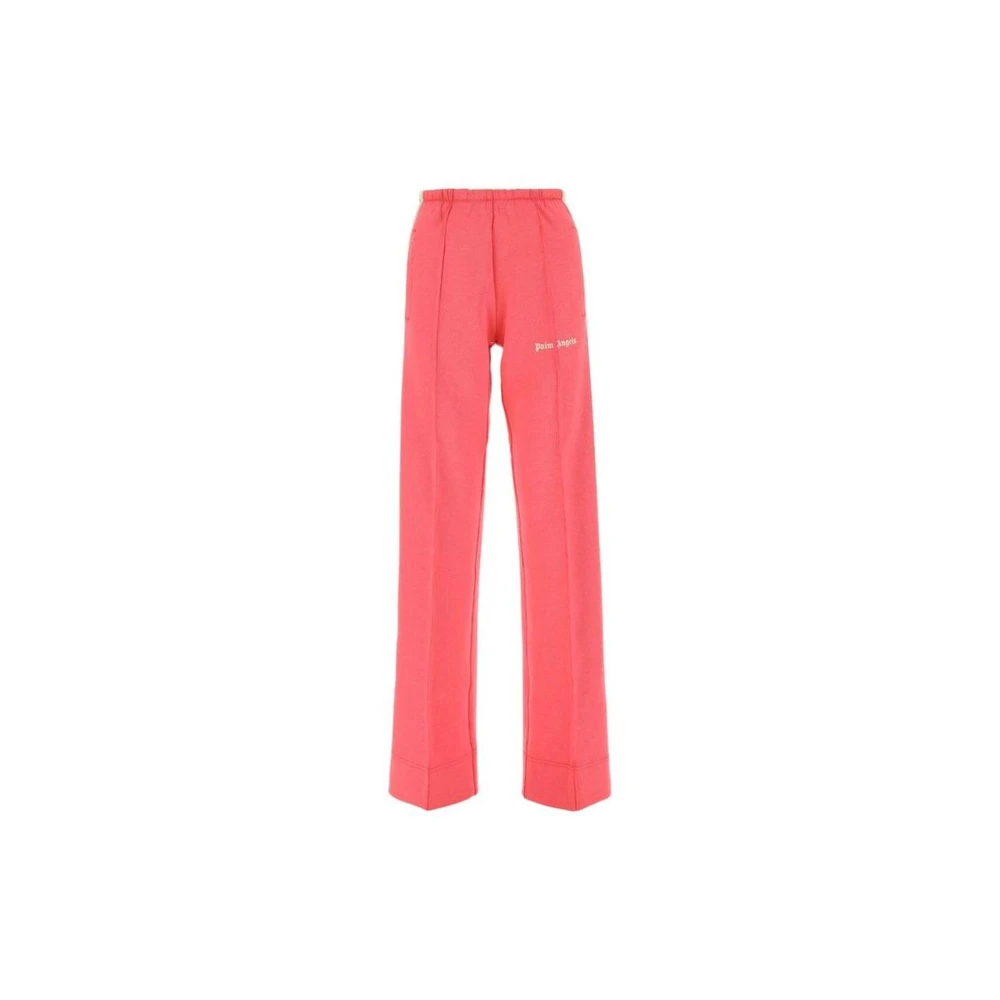 Palm Angels Women's Pink Wide Trousers, S, Track Trousers Stylish And Trendy