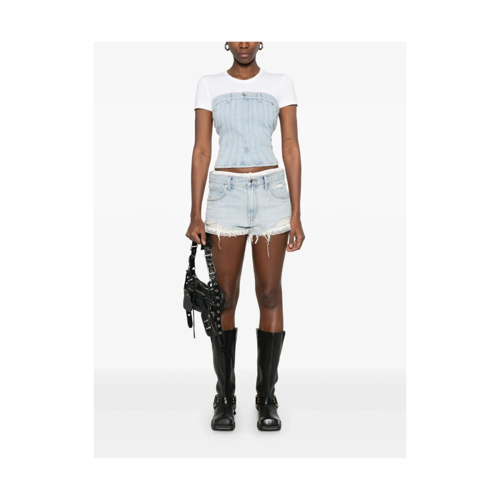 alexander wang Lichtblauwe Ripped Denim Jeans Blue Dames