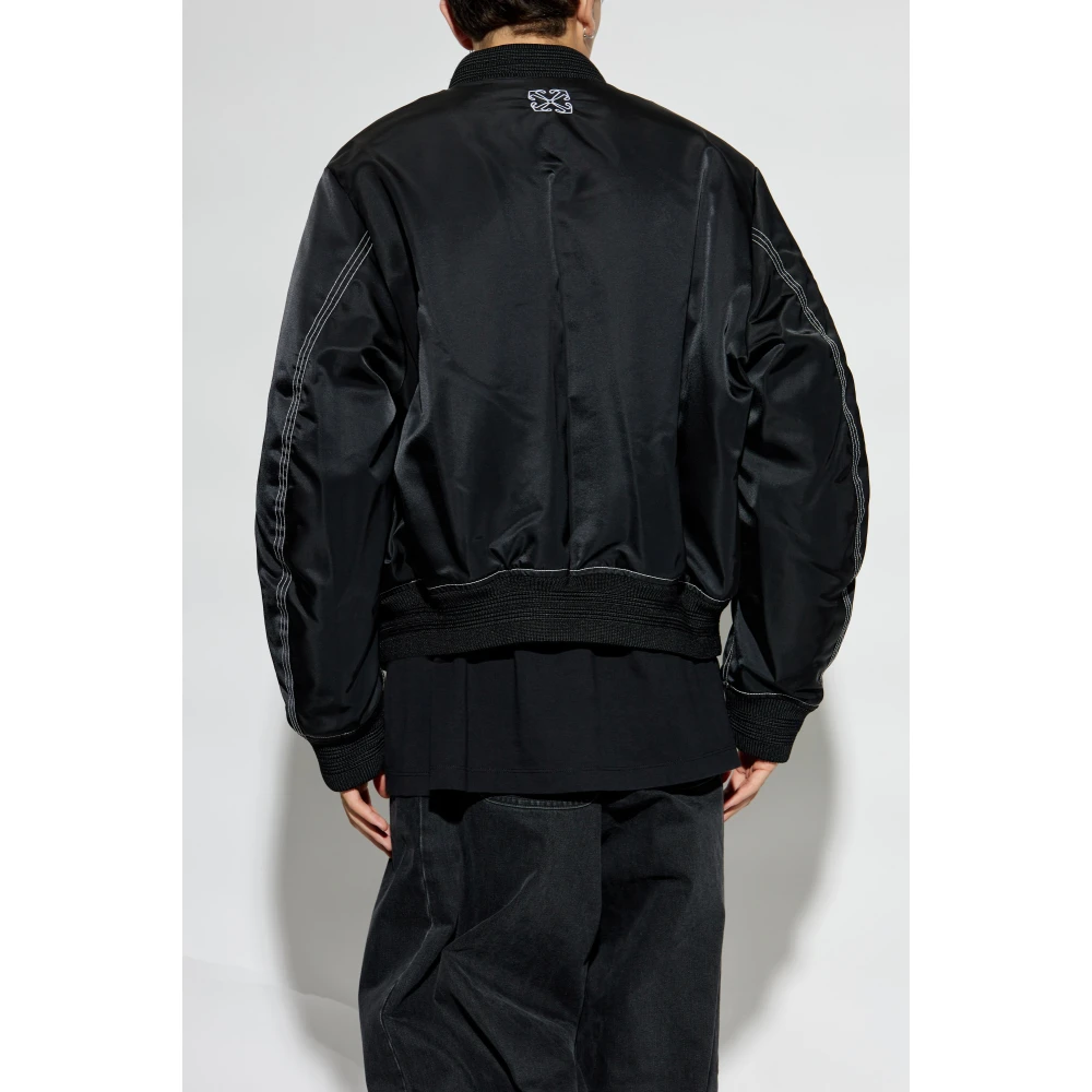 Off White Jas met logo Black Heren