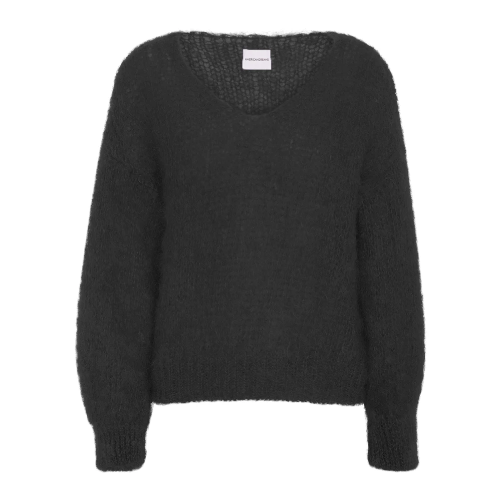 Americandreams Mujer Negro - Milana Ls Mohair Knit - Knitwear - Xl
