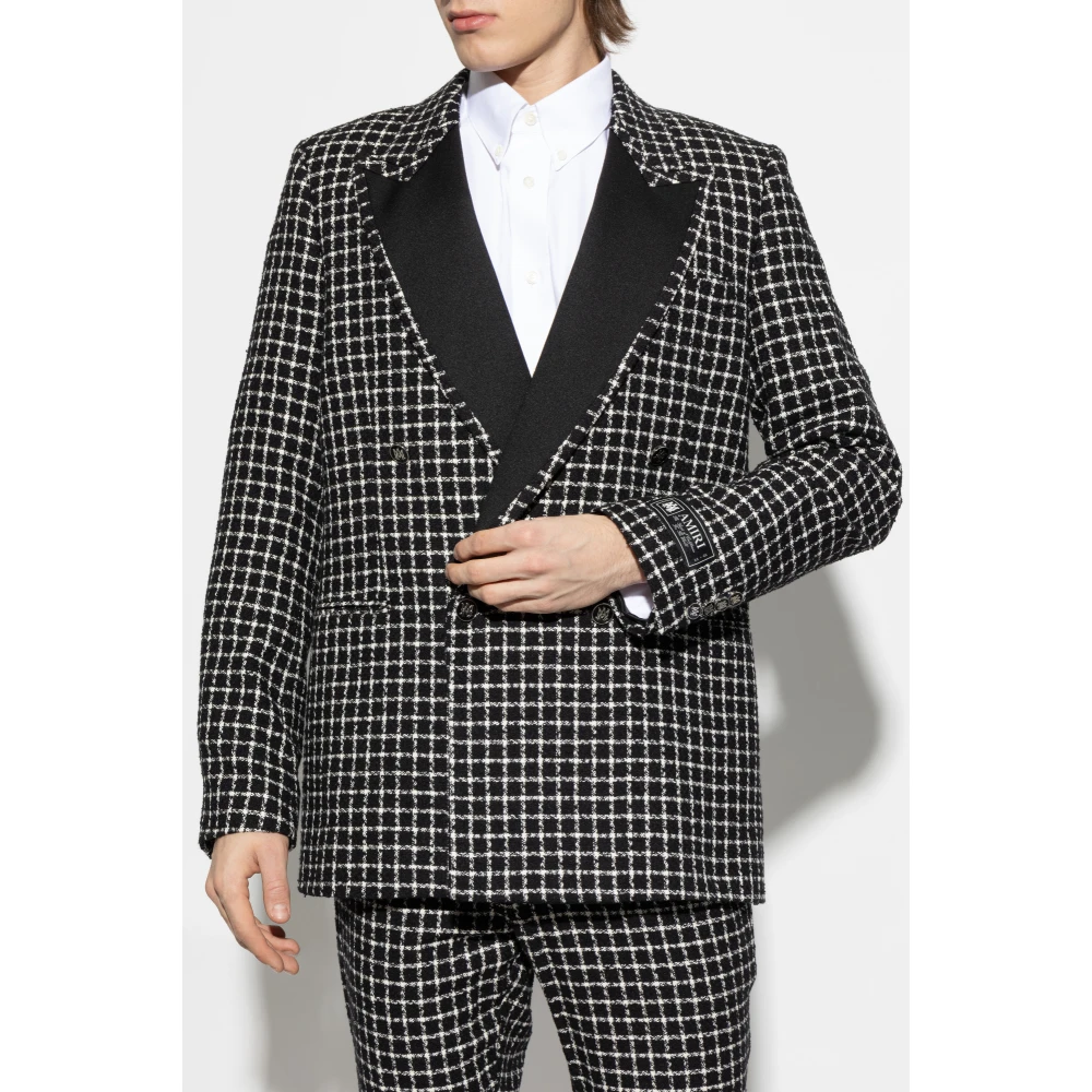 Amiri Blazer met ruitpatroon Black Heren