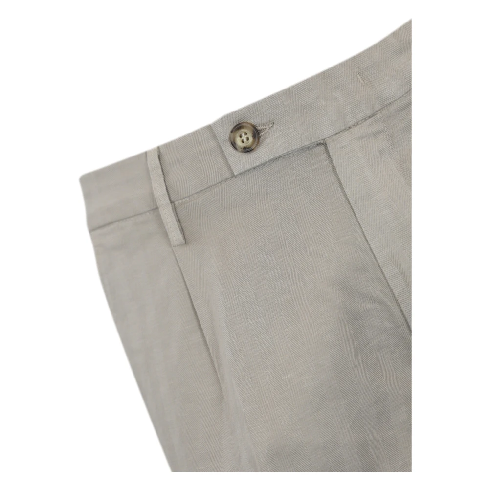 Re-Hash Katoen Linnen Regular Fit Broek Gray Heren
