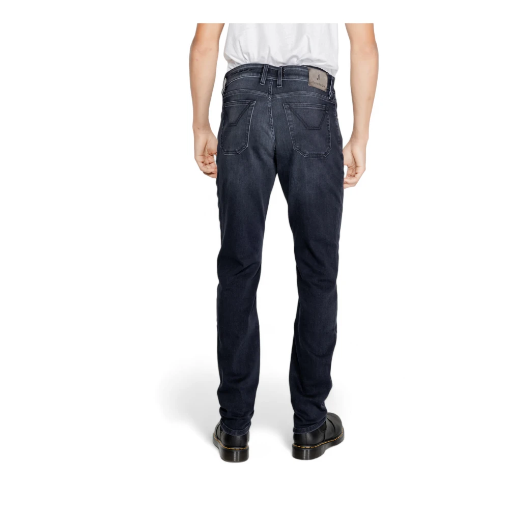 Jeckerson Blauwe Rits Knoop Jeans Blue Heren