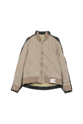 Kombinerad Quiltad Jeansjacka