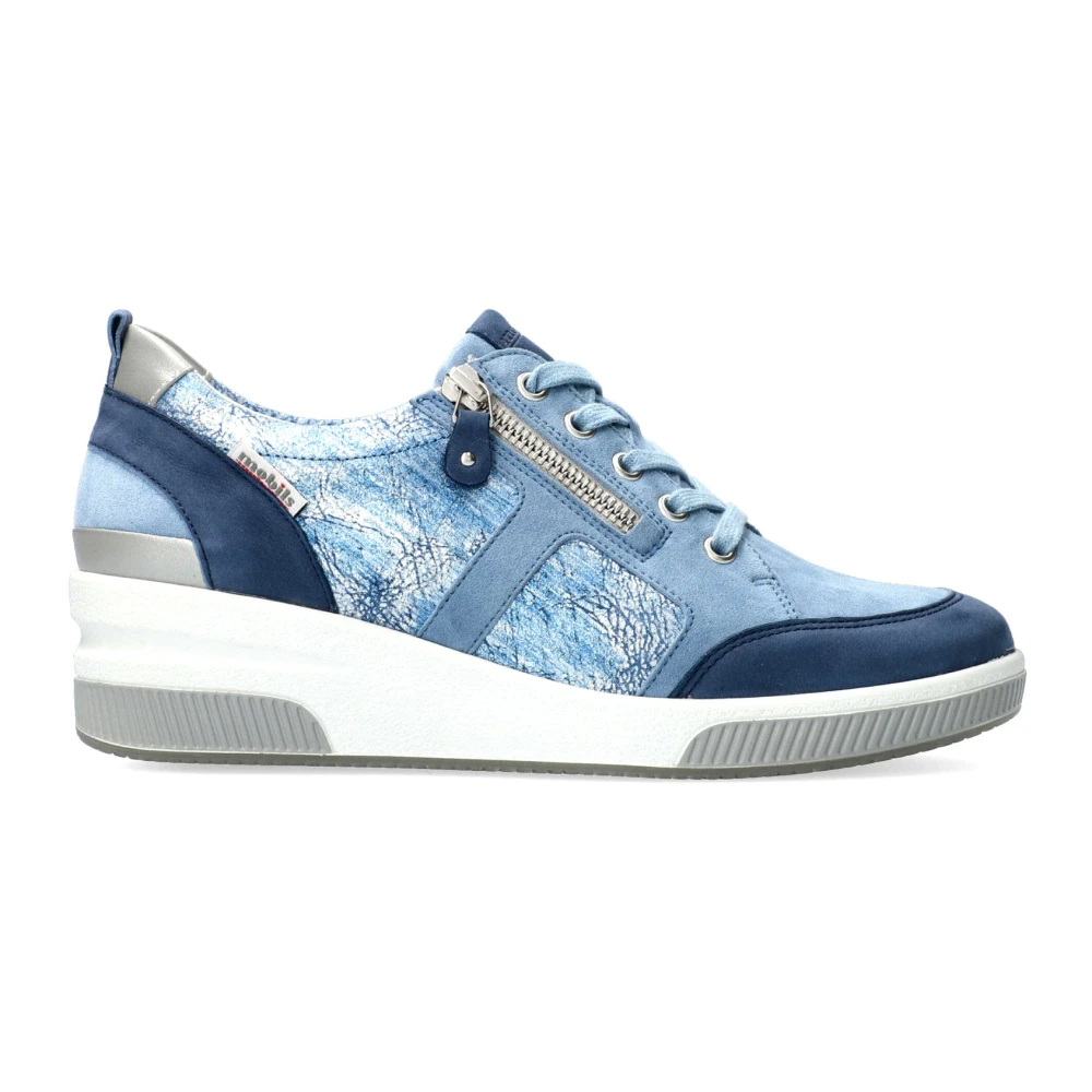 Mephisto Trudie Dames Sneakers Wijde Pasvorm – Dames Schoenen Blauw
