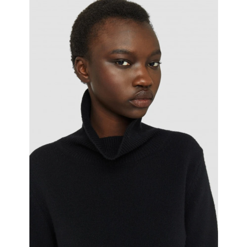 joseph Luxe Cashmere Hoge Hals Trui Black Dames