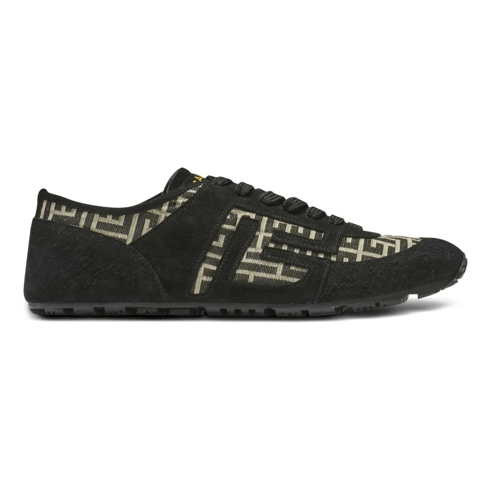 Balmain Black Racer 45 Monogram Jacquard Trainers - Male - Sneakers - 6 Uk - Shoes