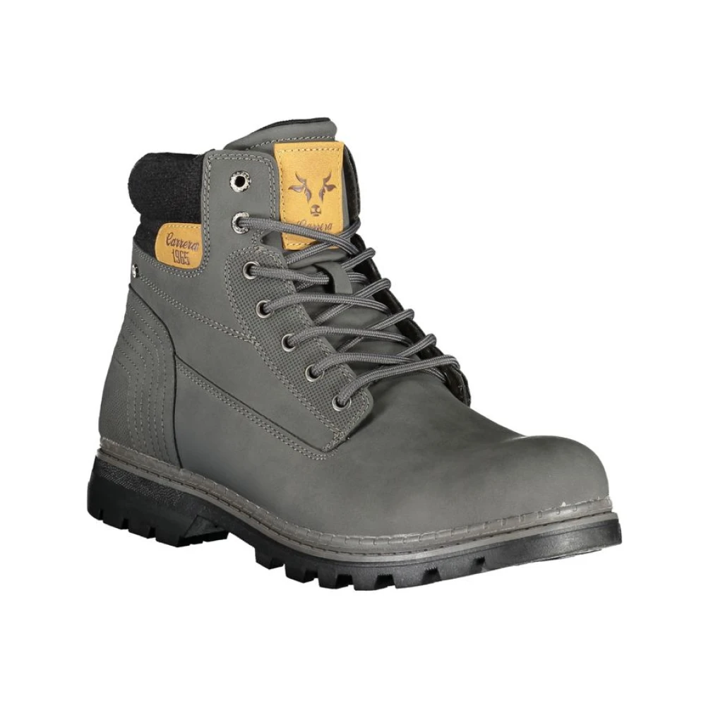 Carrera Elegant Lace-Up Boots With Contrast Details - Male - Lace-Up Boots - Gray - 11 Uk - Shoes - Image 2