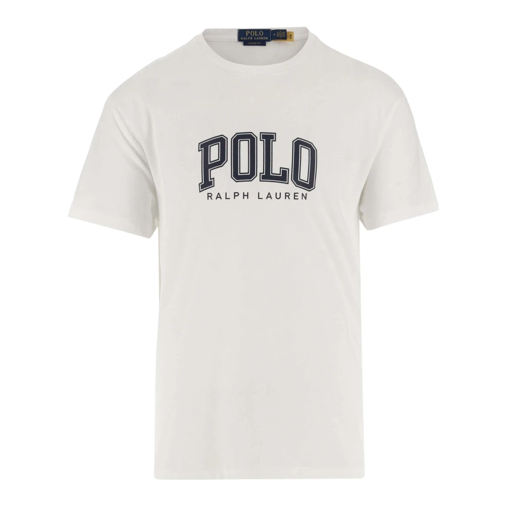 Polo Ralph Lauren Katoenen Jersey Crew Neck T-shirt Logo Beige Heren