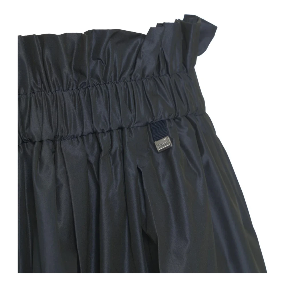 Herno Taffeta Midi Rok Black Dames