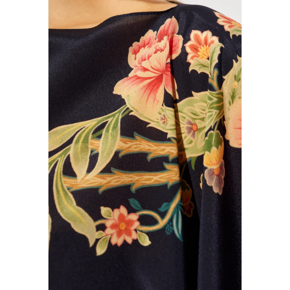 ETRO Zijden Poncho Multicolor Dames