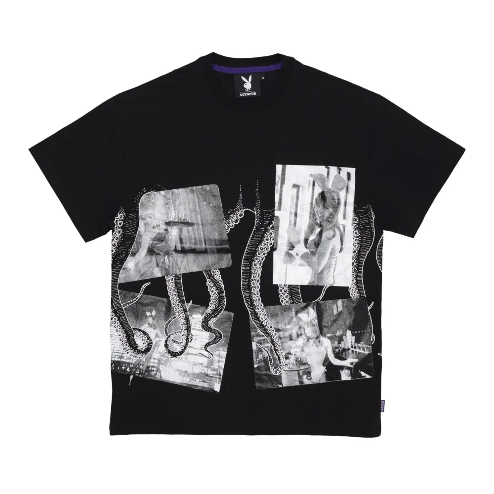 Octopus Playboy Nights Tee Zwart T-Shirt Black Heren