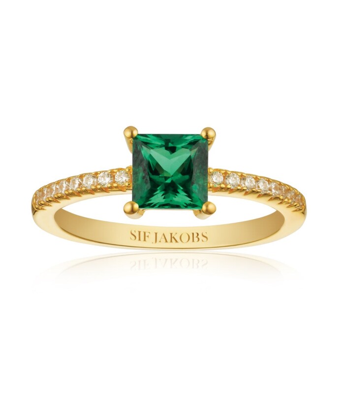 bague-quadrato-zircone-vert